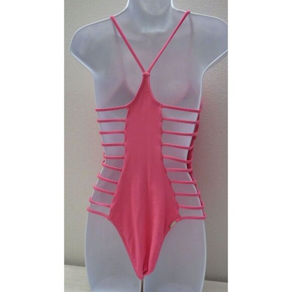Body Glove Women's Sz XS Hot Pink Nina Cut Out 1-Piece Swimsuit - Picture 8 of 10
